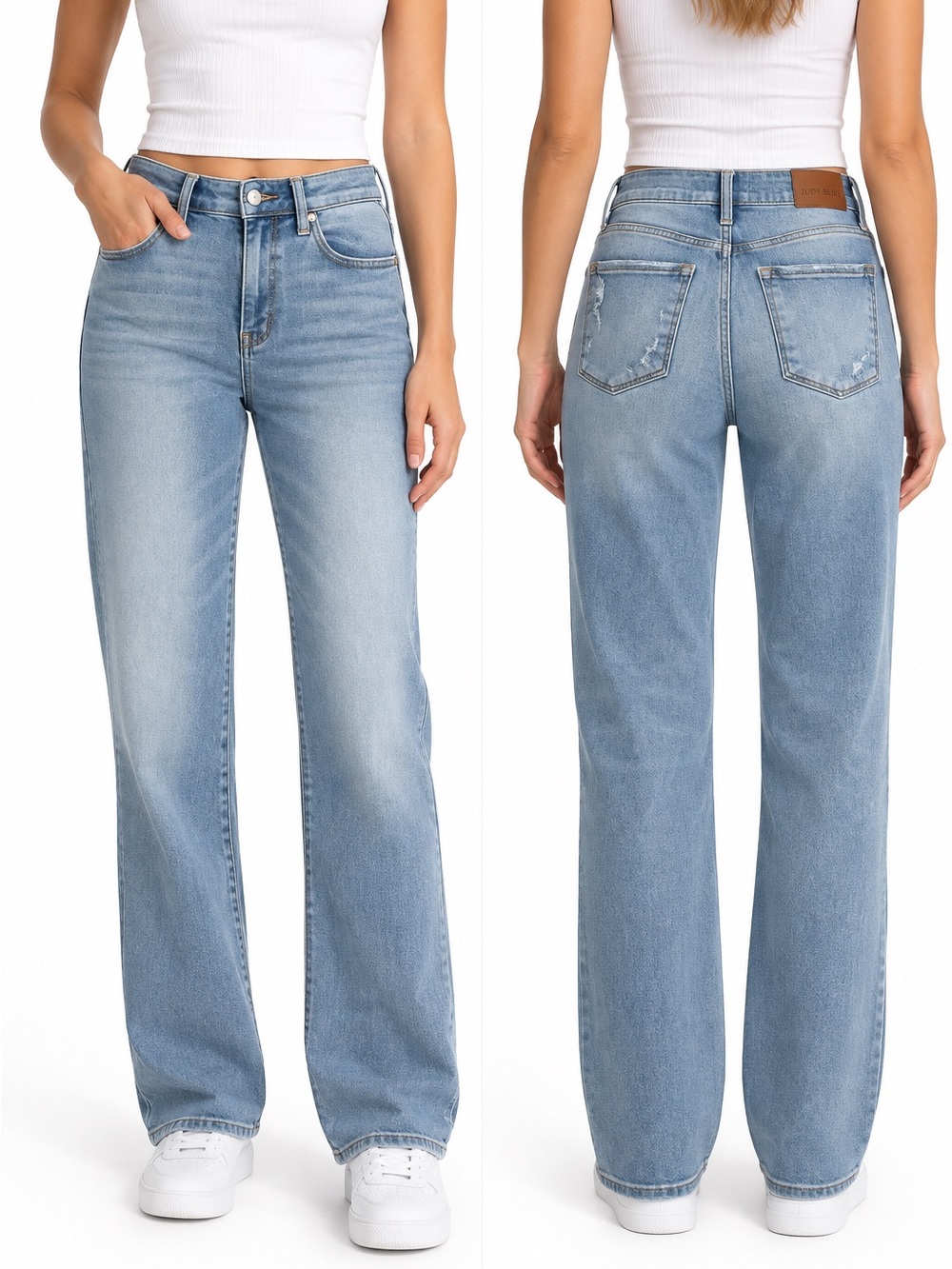 Judy Blue Straight Fit Jeans – Light Wash – Size 9/29